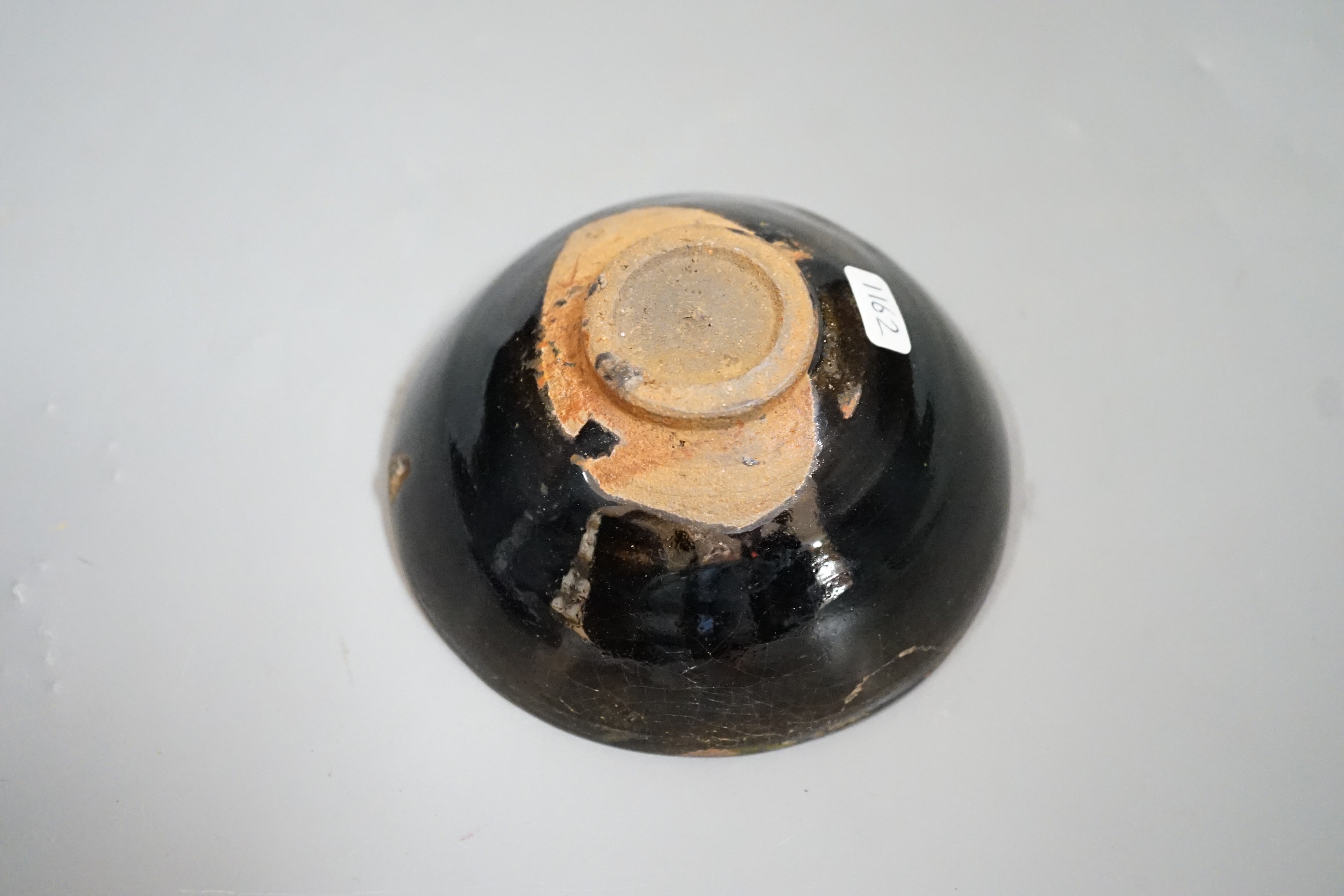 A Chinese Jian black glazed bowl, probably Song dynasty 10cms diameter